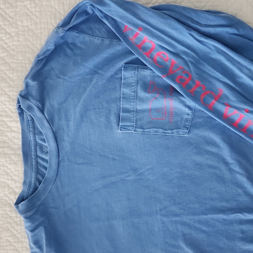 Vineyard Vines Mens Long Sleeve Tee Vintage 80s Fade Style